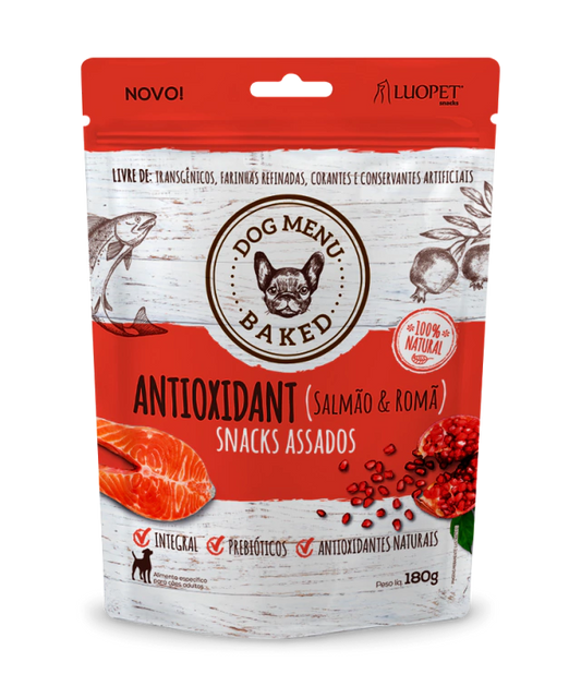 Biscoito Dog Menu Baked Antioxidant 180g — Salmão e Romã para Cães