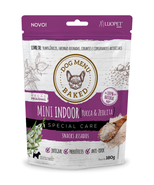 Biscoito Dog Menu Baked Mini Indoor 180g — Para Raças Pequenas que Vivem em Casa
