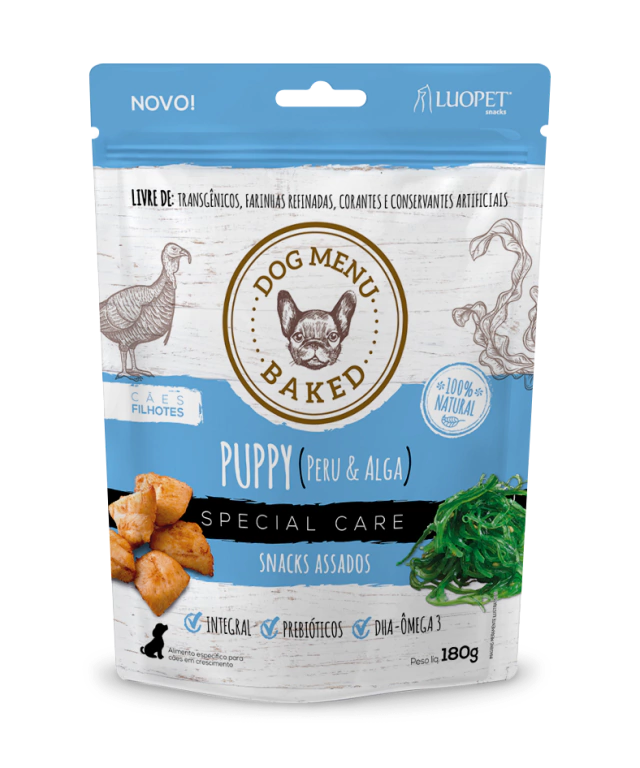 Biscoito Dog Menu Baked Puppy 180g — Para Filhotes em Crescimento