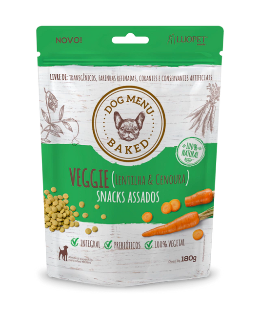 Biscoito Dog Menu Baked Veggie 180g — 100% Vegetal para Cães